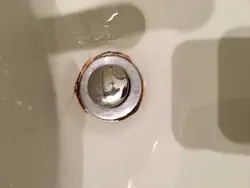 Photo of hole in bathroom