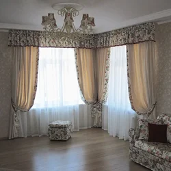 Living Room Corner Curtains Photo