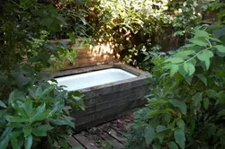 Bath in the garden photo
