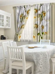 Set of curtains kitchen photo