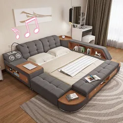 Photo sleeping sofa bed