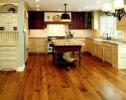 Kitchen floor with flowers photo