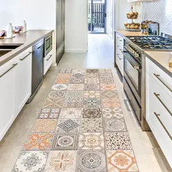 Kitchen floor with flowers photo