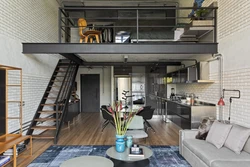 Two-level living room design photo