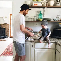 Boy in the kitchen photo