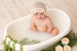 Фото новорожденного в ванной
