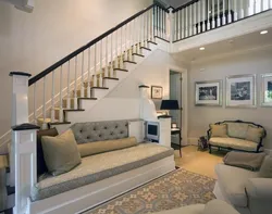 Bedroom with stairs photo