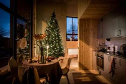 Christmas tree in the kitchen photo