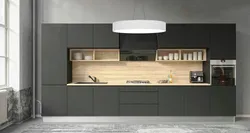 Black straight kitchen photo