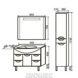 Bathroom Furniture Dimensions Photo