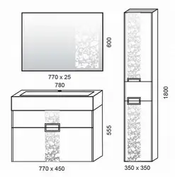 Bathroom furniture dimensions photo