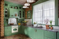 Деревянная кухня покрашенная фото
