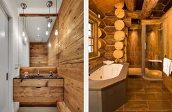 Bathroom Made Of Logs Photo