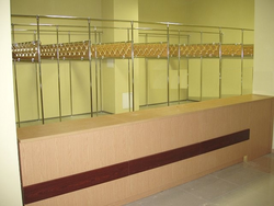 Dressing room on racks photo