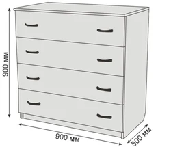 Bedroom chest size photo