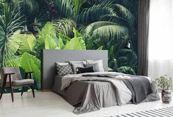 Palm trees in the bedroom photo