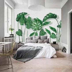 Palm trees in the bedroom photo