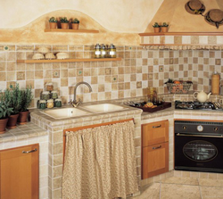 Cabinet kitchen photo tiles