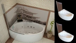 Стеклянные угловые ванны фото