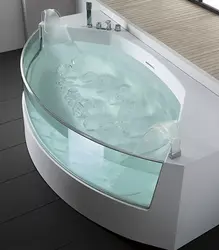 Шкляныя кутнія ванны фота