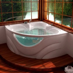 Glass corner bathtubs photo