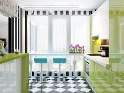 Kitchen vertical stripes photo