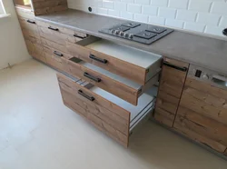 Photo of kitchen chipboard oak