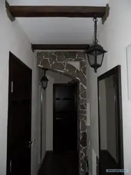 Photo of a hallway with beams