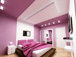Цветной Потолок Спальня Фото