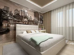 Bedroom wallpaper city photo