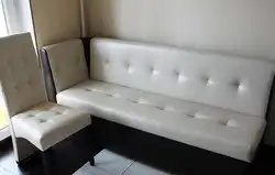 Leather sofas kitchen photo