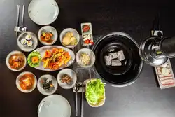 Koreya yeməkləri kafe foto