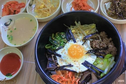 Koreya yeməkləri kafe foto
