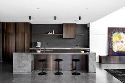 Photo Of Loft Concrete Kitchen