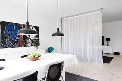 Separate the kitchen with a curtain photo