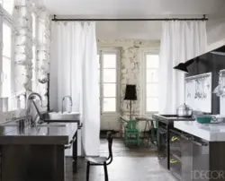 Separate The Kitchen With A Curtain Photo