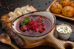 Modern Russian cuisine photo