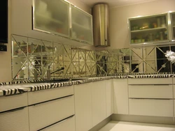 Зеркальная мозаика кухня фото