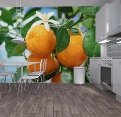 Linoleum kitchen photo wallpaper