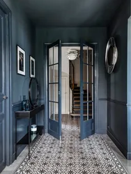 Gray blue hallway photo