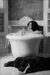 Photo in the bath portrait