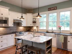 Country kitchen countertop photo