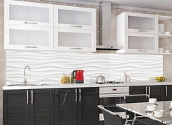 Kitchen white wave photo