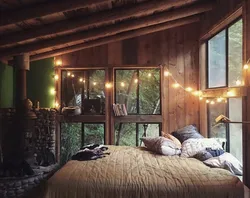 Bedroom in nature photo