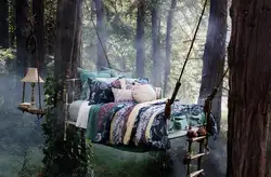 Bedroom in nature photo