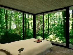 Bedroom in nature photo