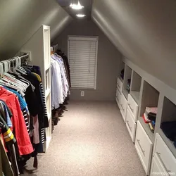 Photo of walk-in closets in garage