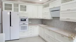 Кухня белая акриловая фото