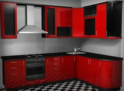 Кухня Углом Фото Красная