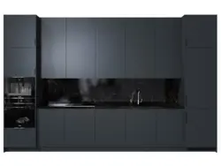 Кухня черный графит фото